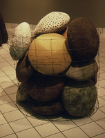 Pods, 1993, 18"x18"x5" each, Ceramic