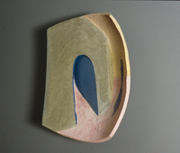 Blue Tunnel Blue Figure, 2003, 21"x22"x10", Ceramic