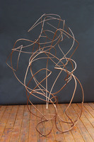 Flutter, 2009, 48"x36"x78", Painted Steel Rod.