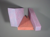 Two Purple Walls, 2004, 16"x16"x13", Ceramic