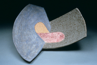 Red Tunnel Light, 1996, 19"x20"x6", Ceramic