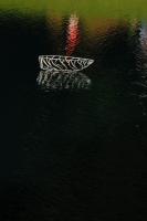 "Leaf Boat", 2017, Small, Painted metal, wood, construction foam