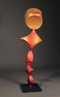 Inhale, 2023, 12"x12"x36", Painted Formed Steel.